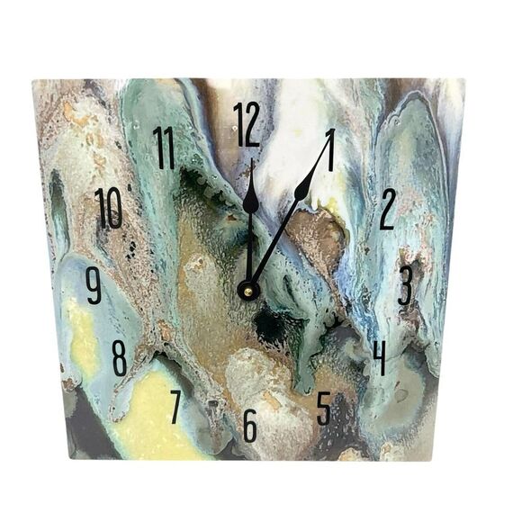 Other - Piece Of Art Wall Clock Decoration Living Room 12x12 Mossy Greens‎ - 518